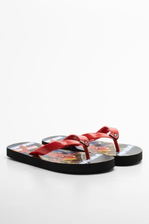 Spiderman Flip Flop Black