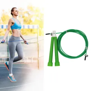 Steel Wire Skipping Skip Adjustable Fitness Jump Rope，Length: 3m(Green)