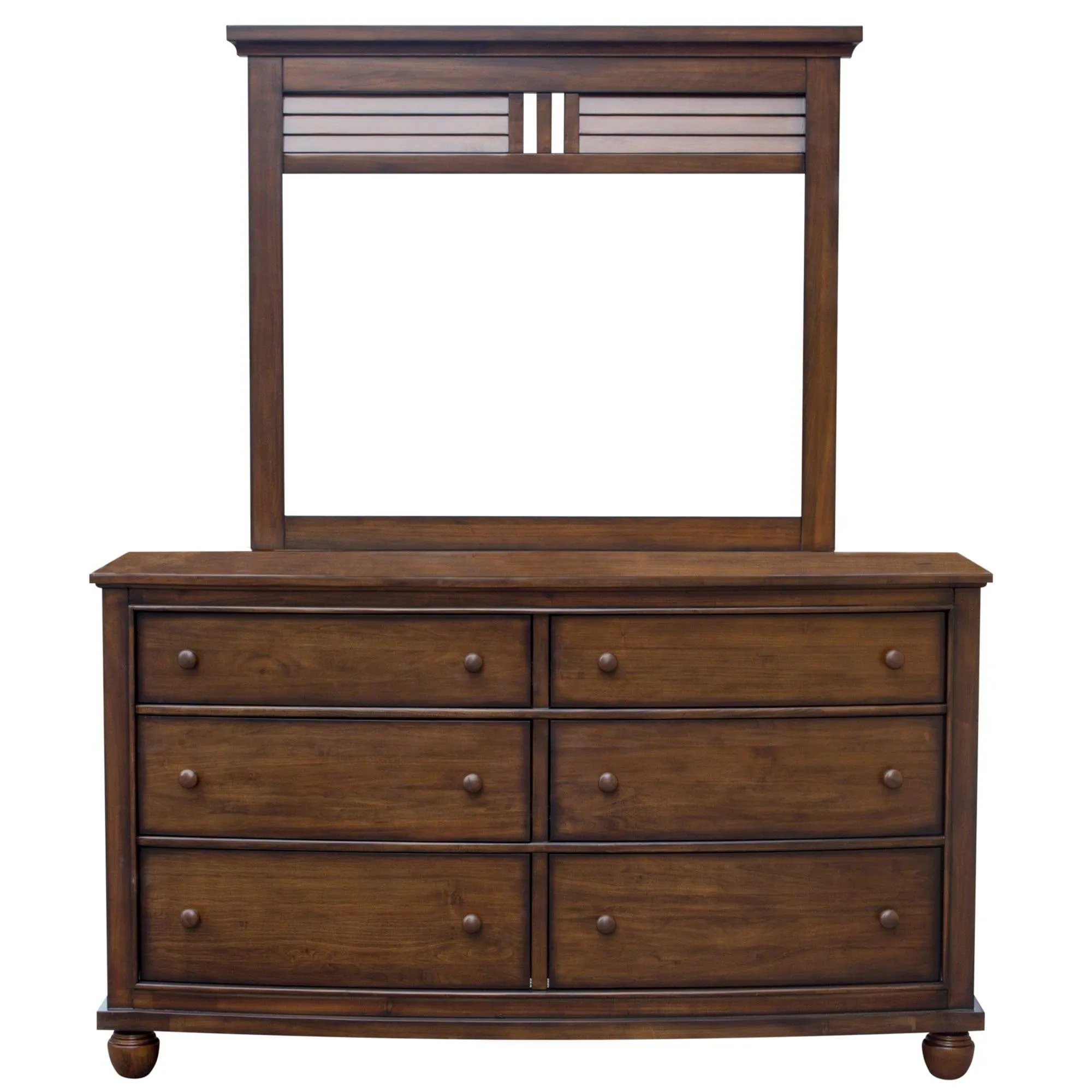 Sunset Trading Bahama Shutter 5 Piece King Bedroom Set with 1 Drawer Nightstand in Walnut