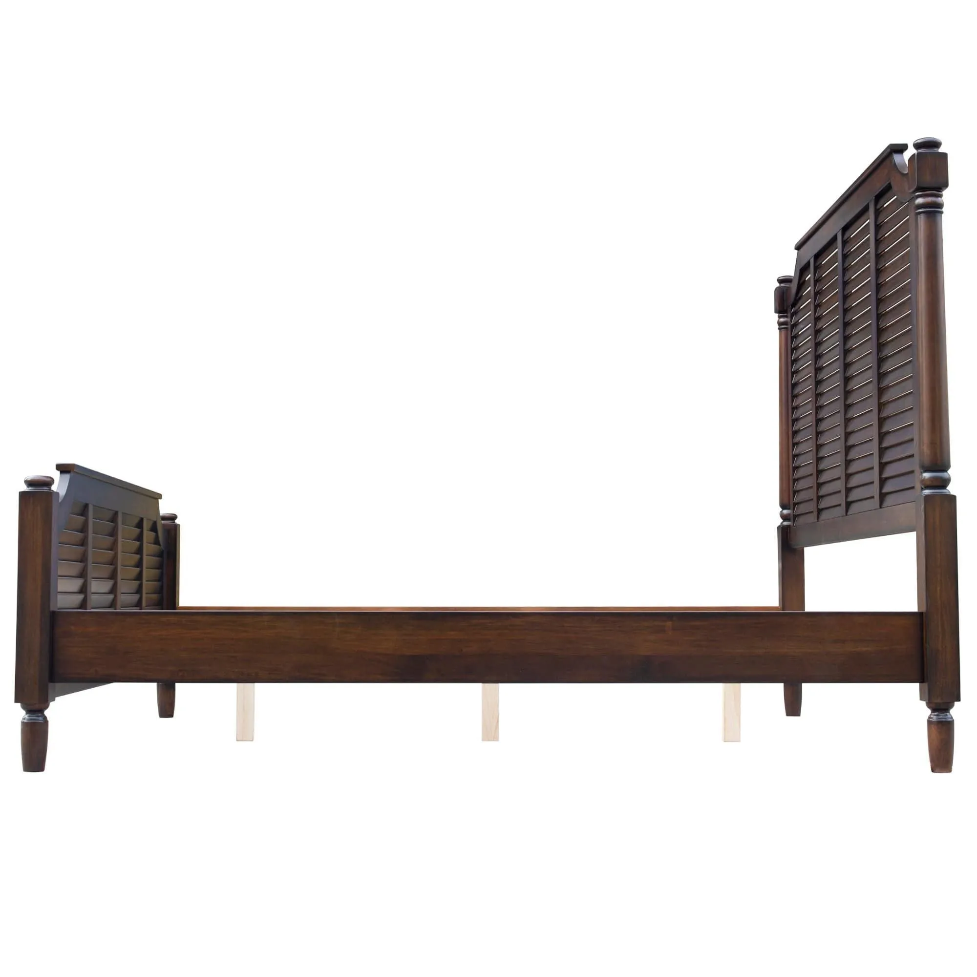 Sunset Trading Bahama Shutter King Bed in Tropical Walnut Brown