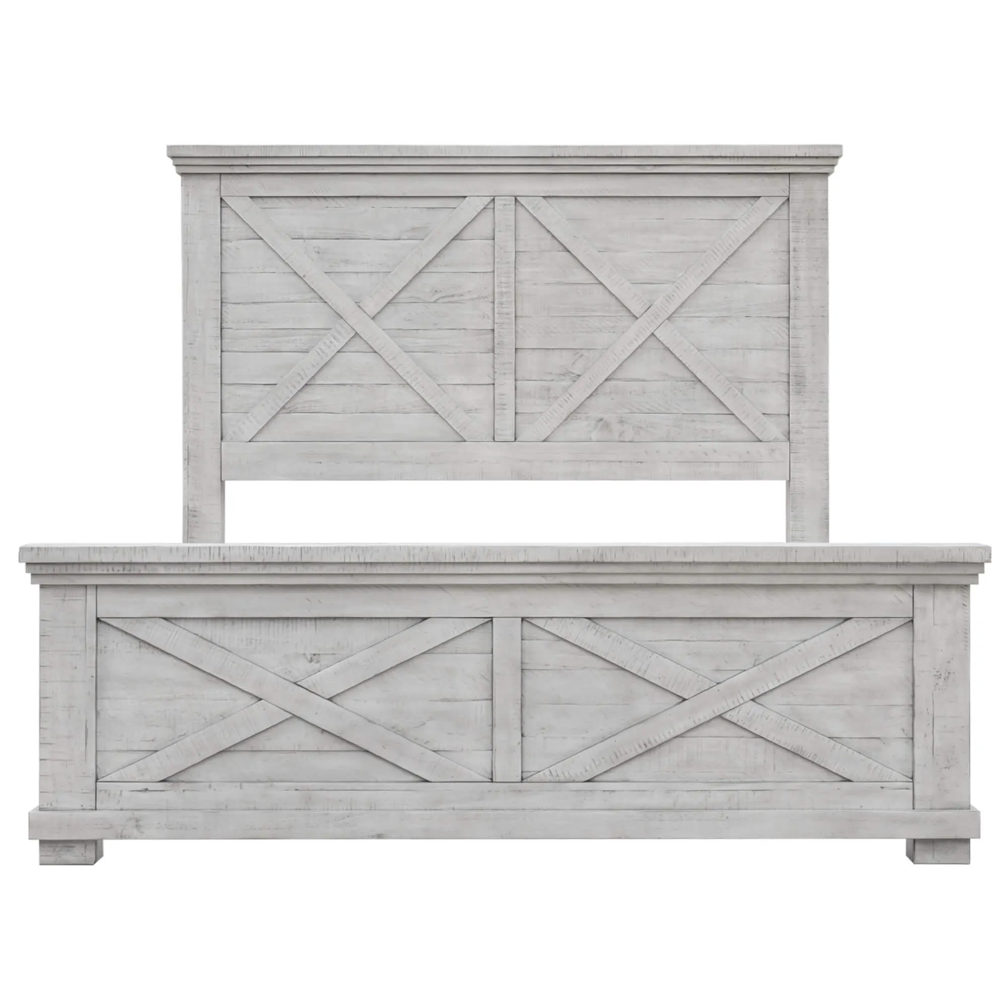 Sunset Trading Crossing Barn King Bed in Gray Acacia