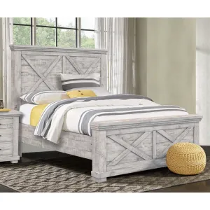 Sunset Trading Crossing Barn Queen Bed in Gray Acacia