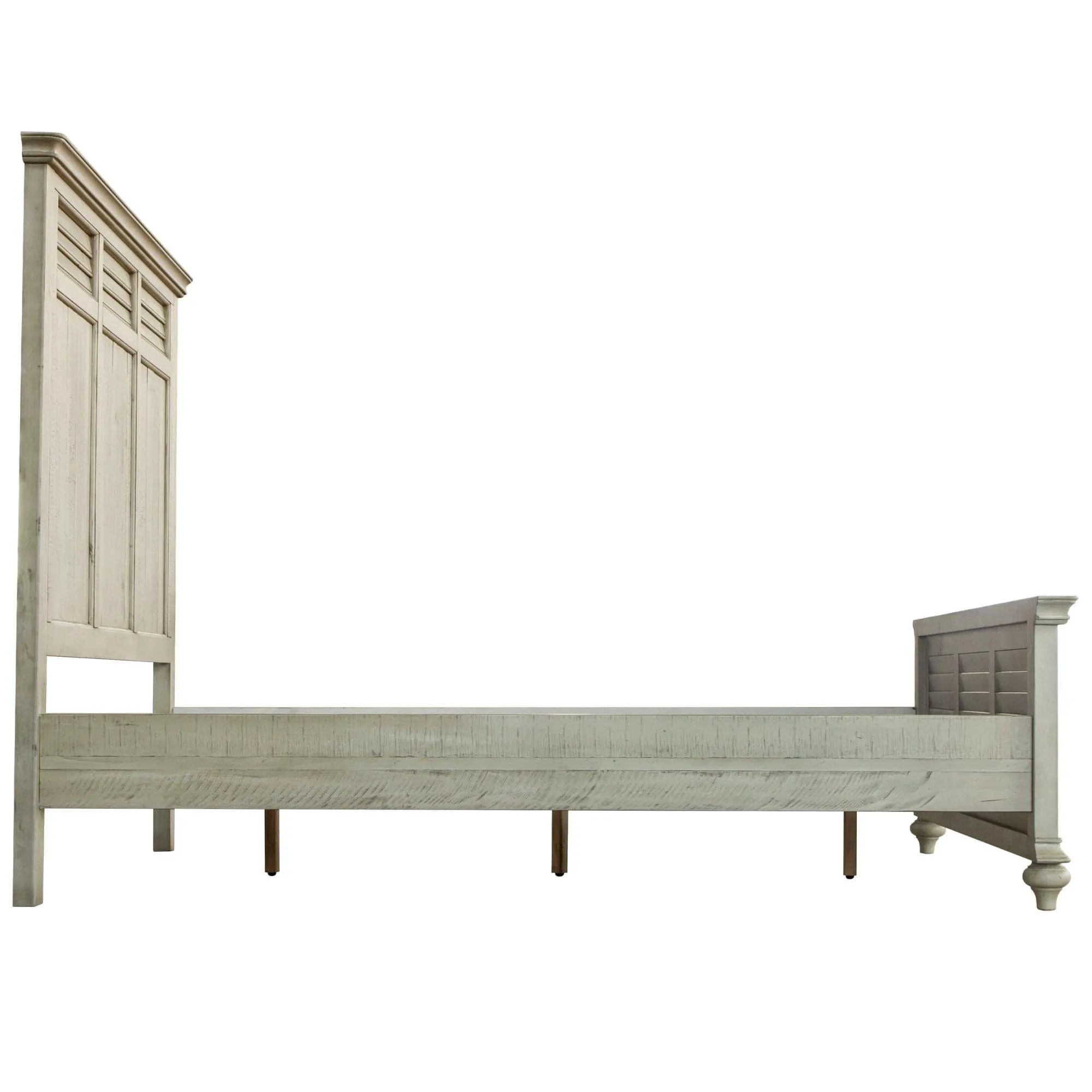 Sunset Trading Shades of Sand Queen Bed in Cream and Walnut Brown