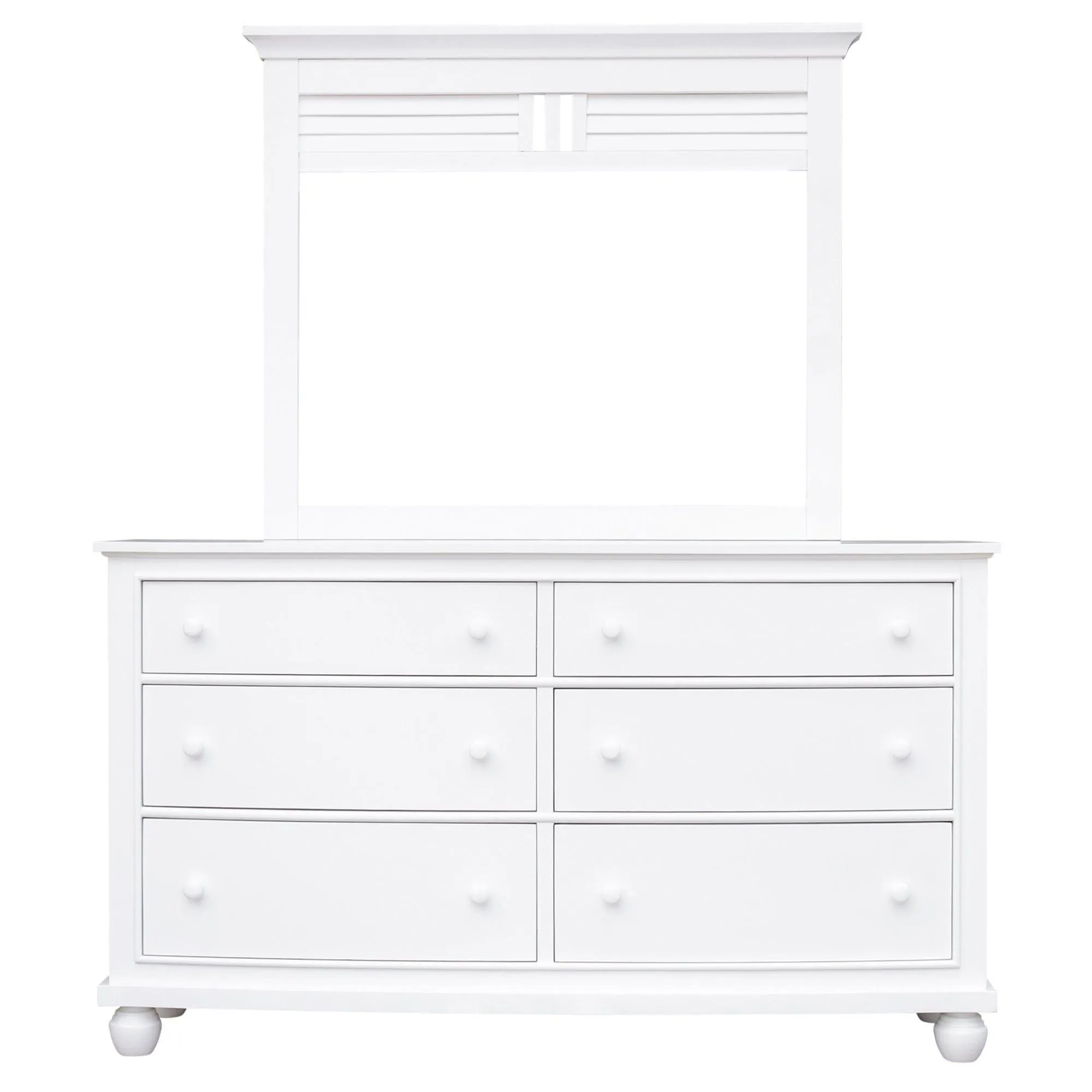 Sunset Trading Shutter 5 Piece King Bedroom Set with 1 Drawer Nightstand in White