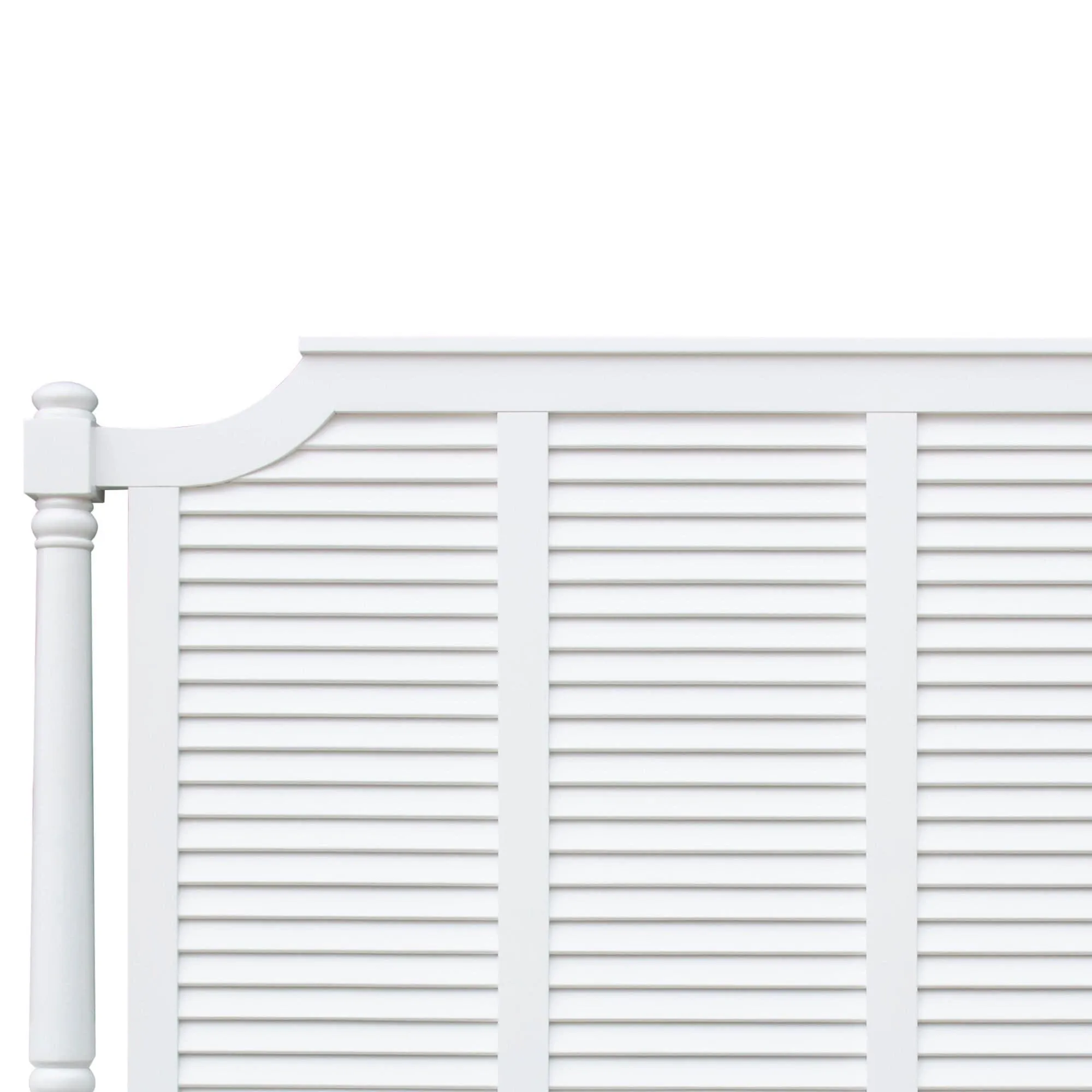 Sunset Trading Shutter Wood King Bed in White