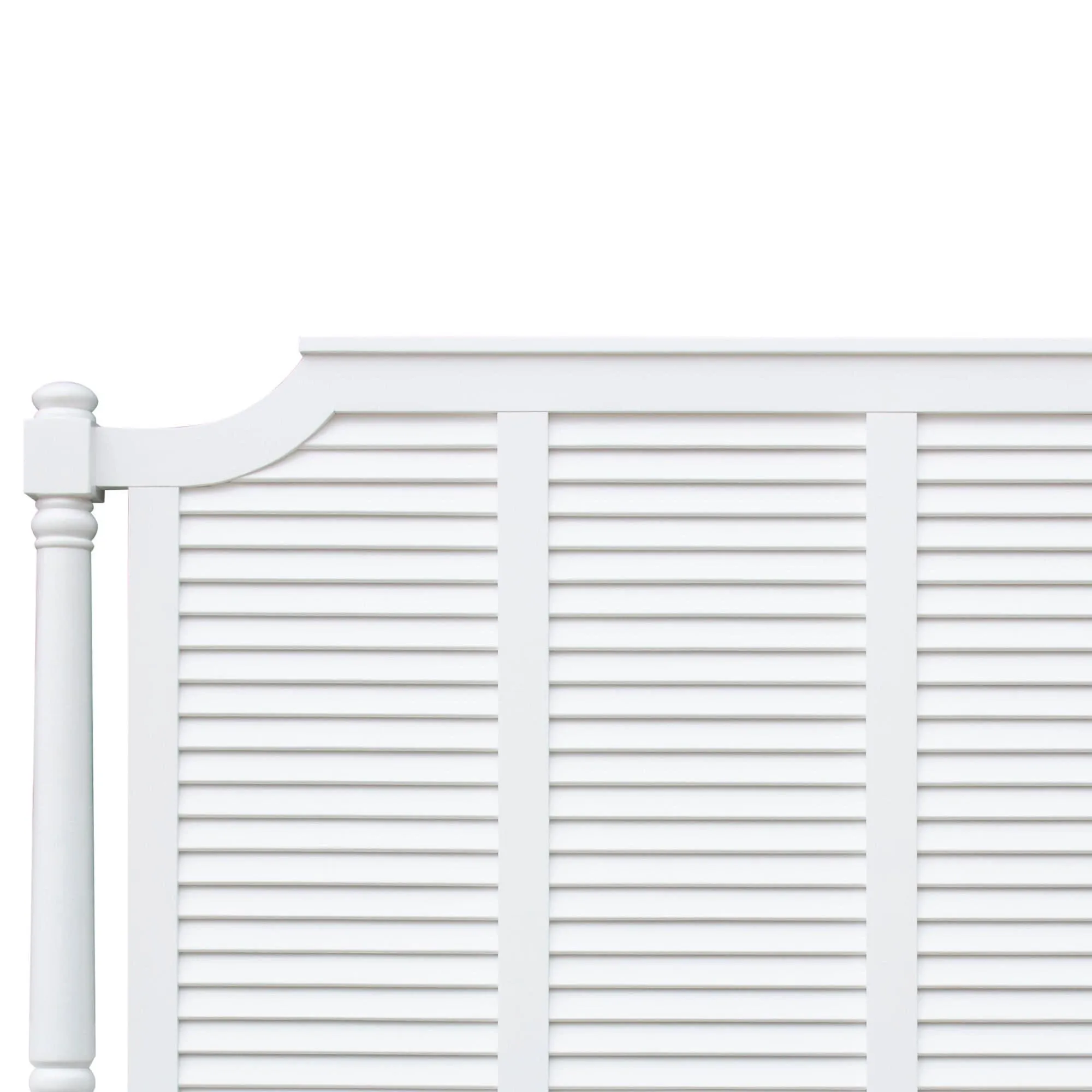 Sunset Trading Shutter Wood Queen Bed in White