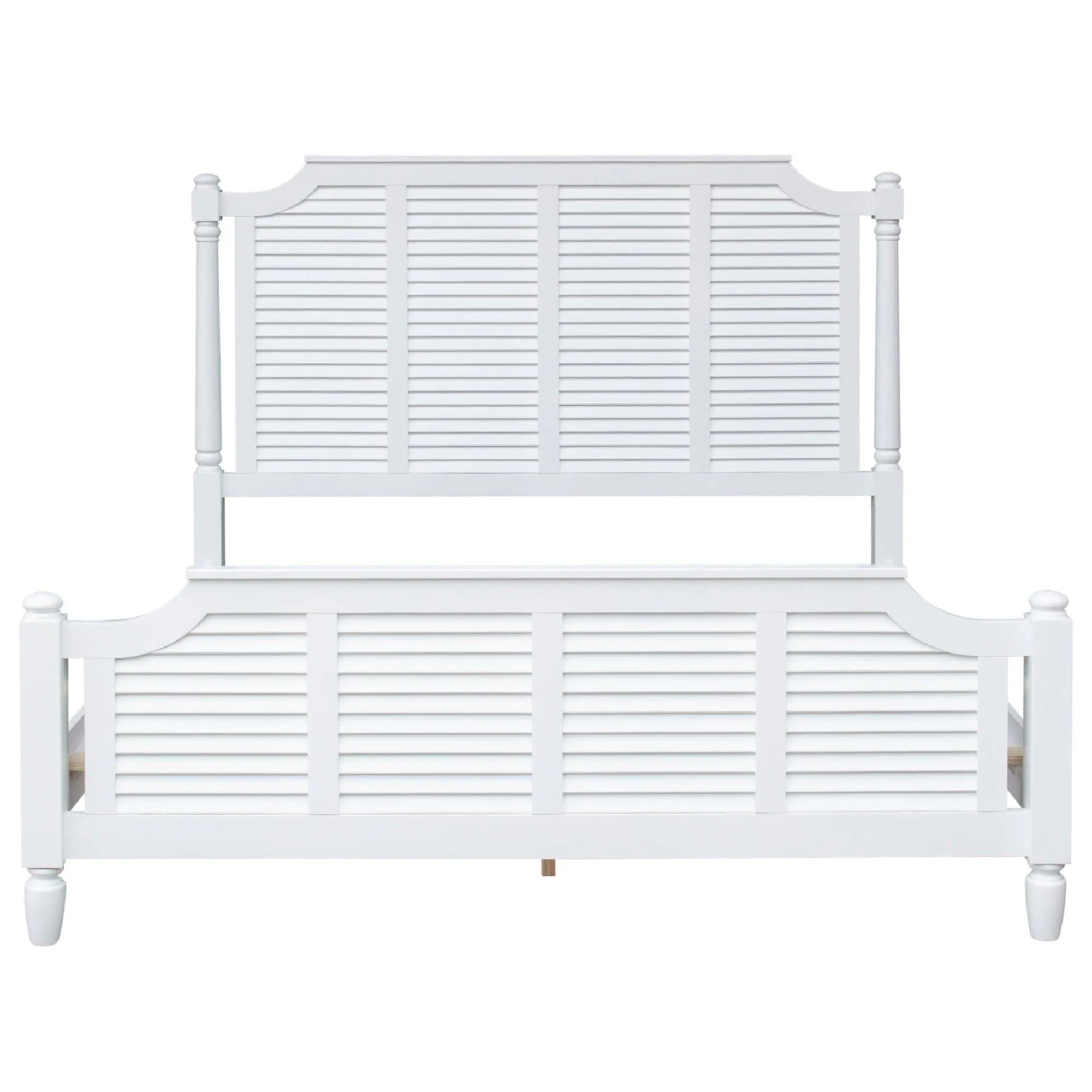 Sunset Trading Shutter Wood Queen Bed in White