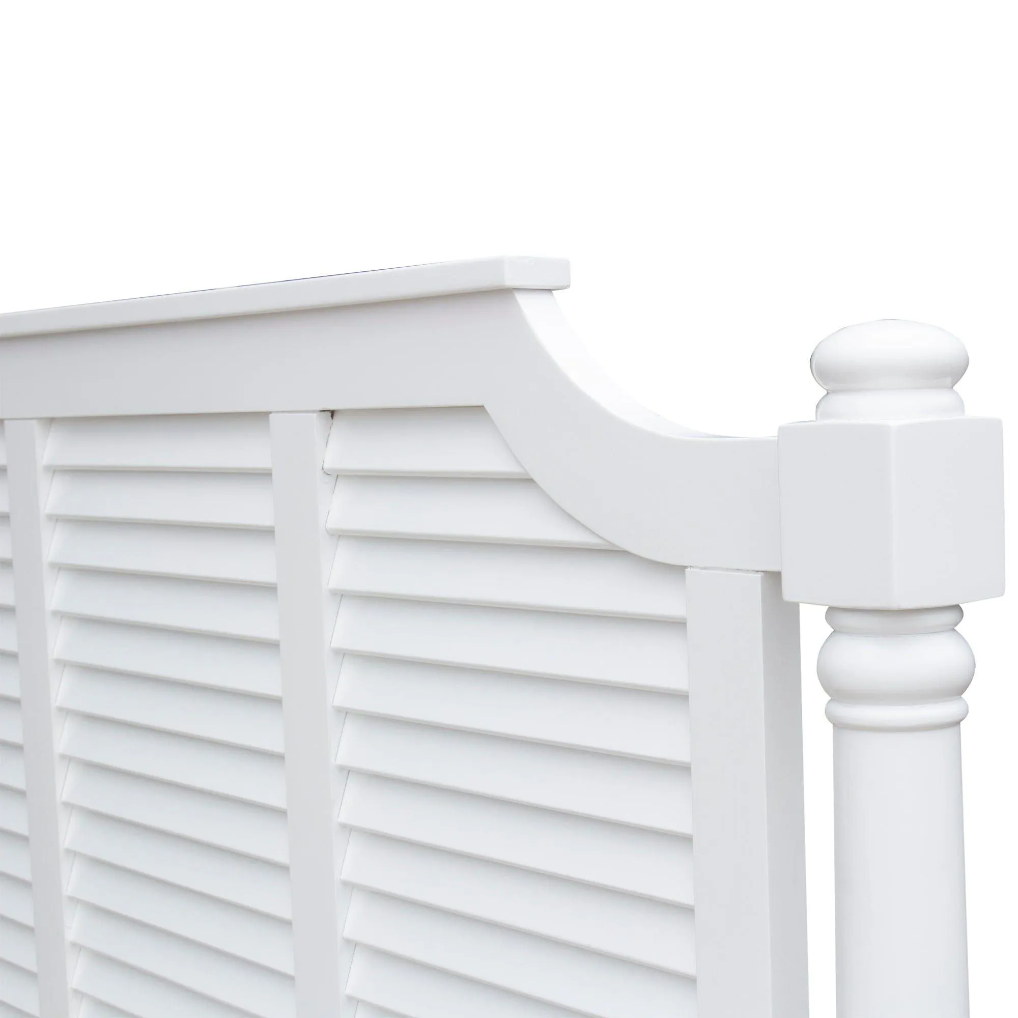 Sunset Trading Shutter Wood Queen Bed in White