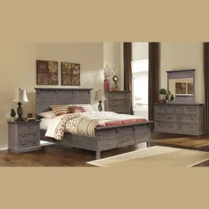 Sunset Trading Solstice 5 Piece King Bedroom Set in Gray Brown Acacia Wood