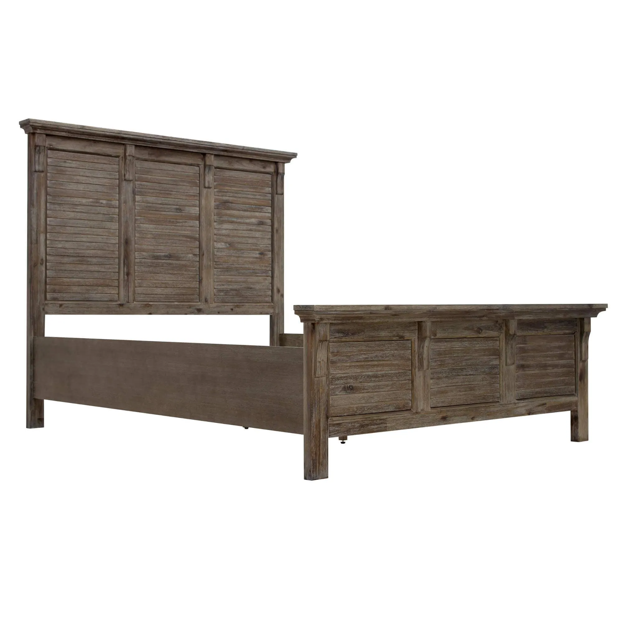 Sunset Trading Solstice 5 Piece King Bedroom Set in Gray Brown Acacia Wood