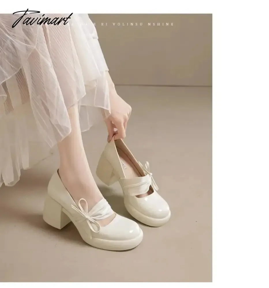 TAVIMART  -  New Mary Jane Women's Shoes Spring and Autumn Anti-slip Wear Soft Ladies Platform Shoes Fashion Sexy Women's High Heels