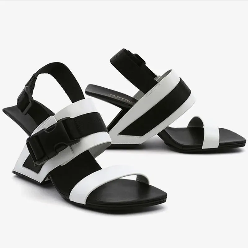 TEEK - Easel Back Strap Sport Buckle Wedge Sandals