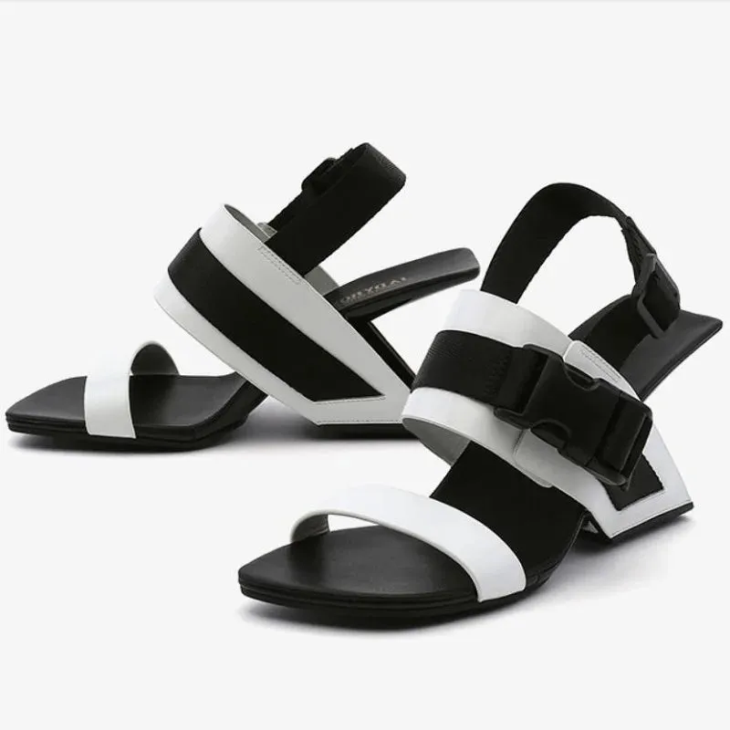 TEEK - Easel Back Strap Sport Buckle Wedge Sandals