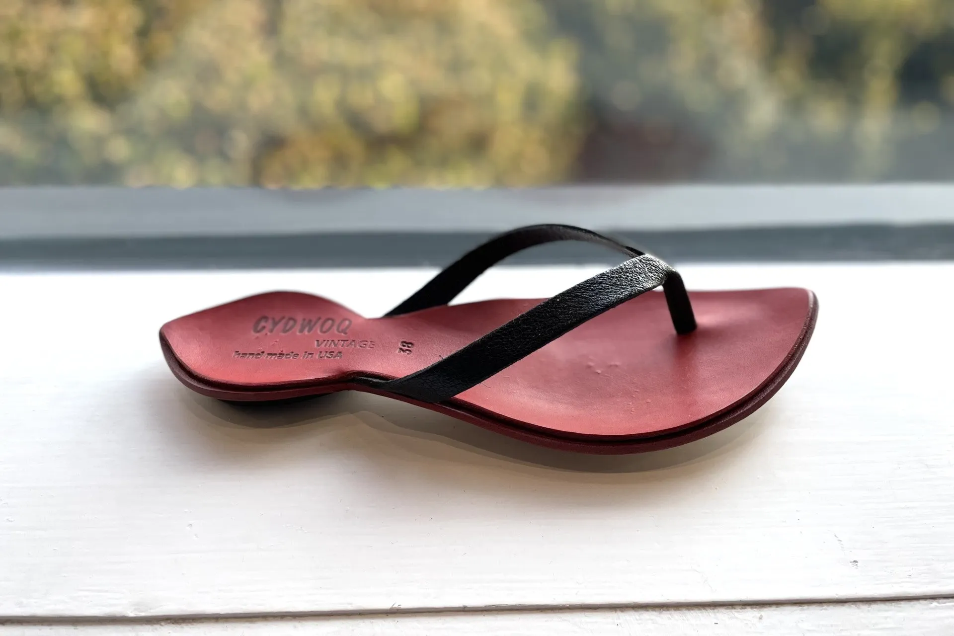 Tent Sandal in Atbk (Black with Red Sole)