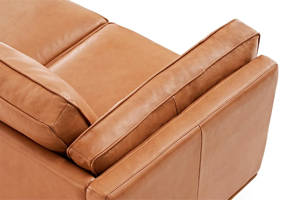 Valencia Artisan Leather Accent Chair, Cognac