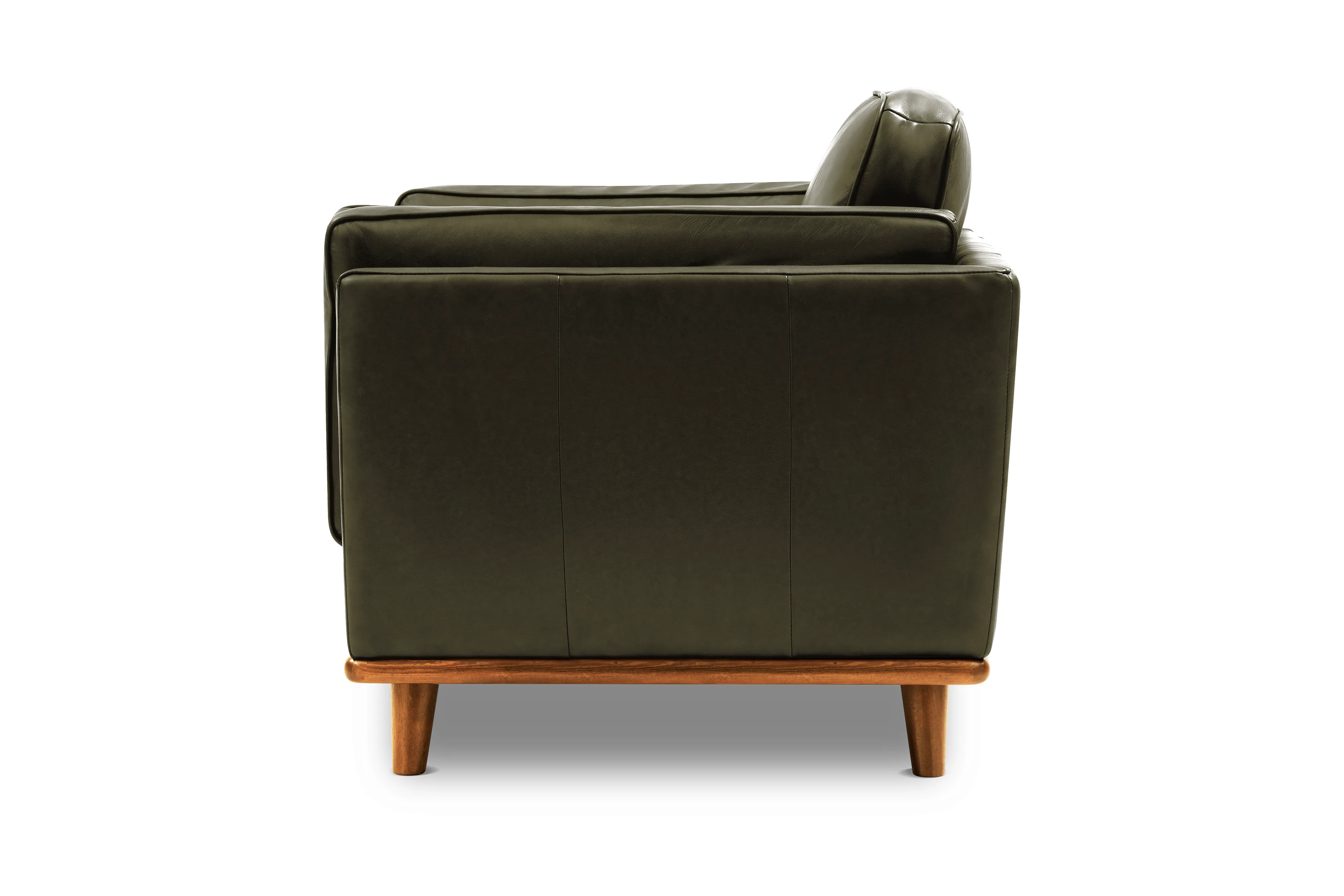 Valencia Artisan Leather Accent Chair, Olive Green