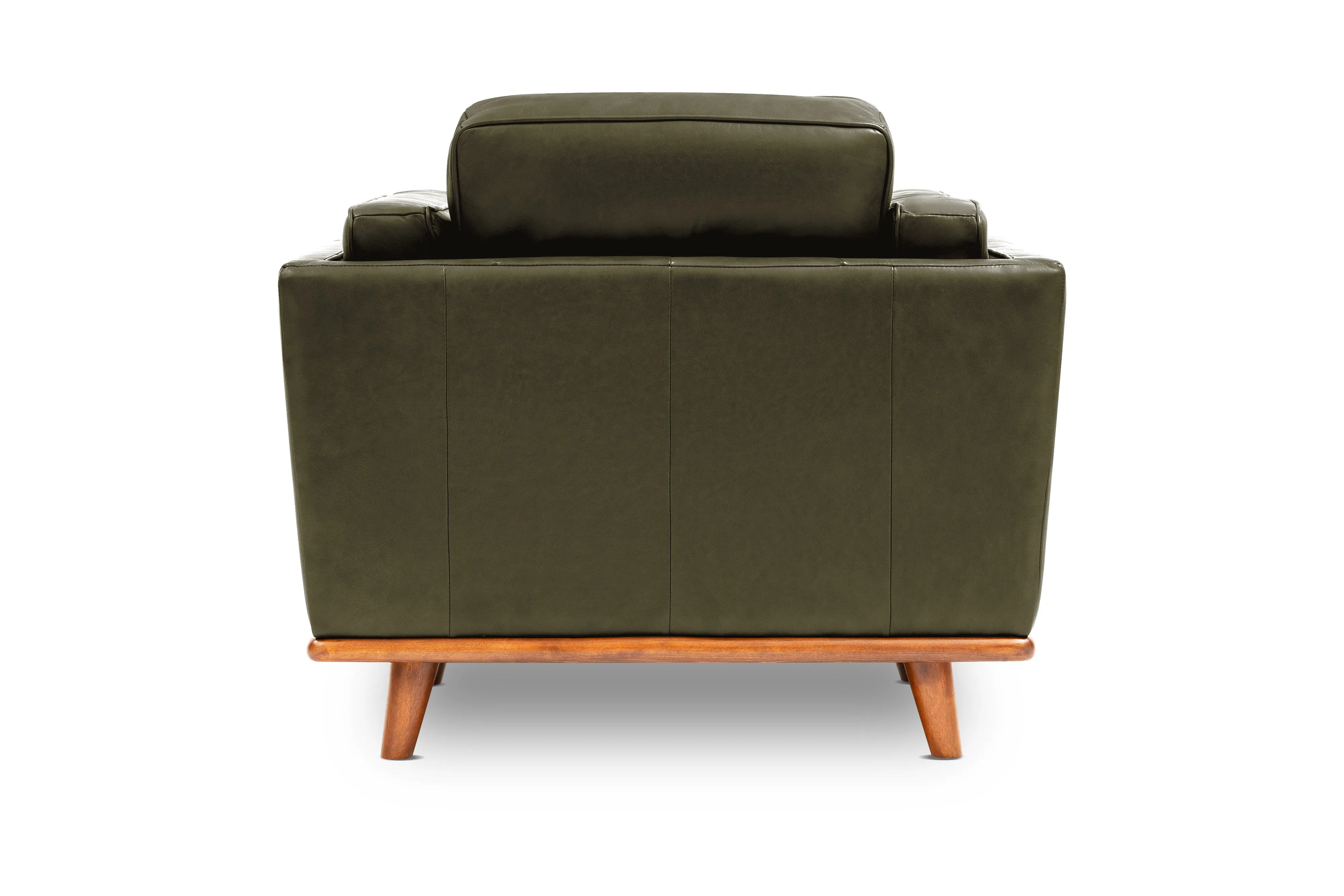 Valencia Artisan Leather Accent Chair, Olive Green