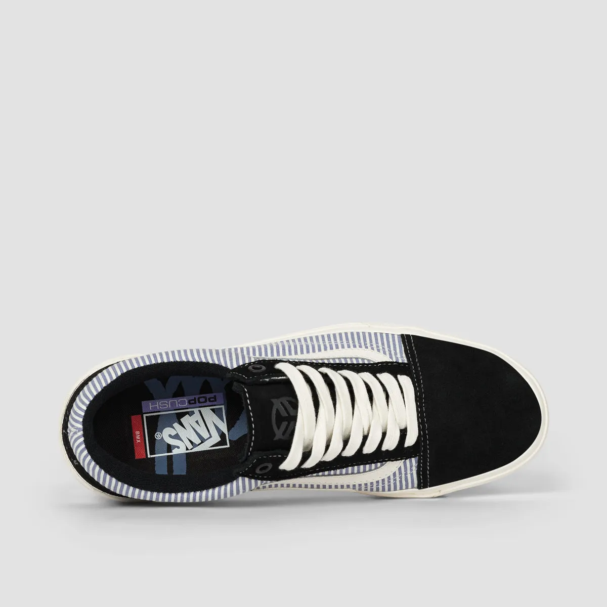 Vans Bmx Old Skool Shoes - Federal Black/Blue Pinstripe