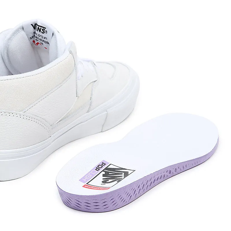 Vans Skate Half Cab Skate Shoes - White/White