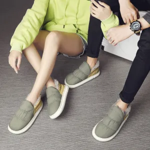 Waterproof Unisex Plush Slip-on Shoes