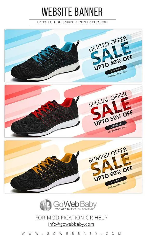 Website Banners - Footwear Store For Website Marketing