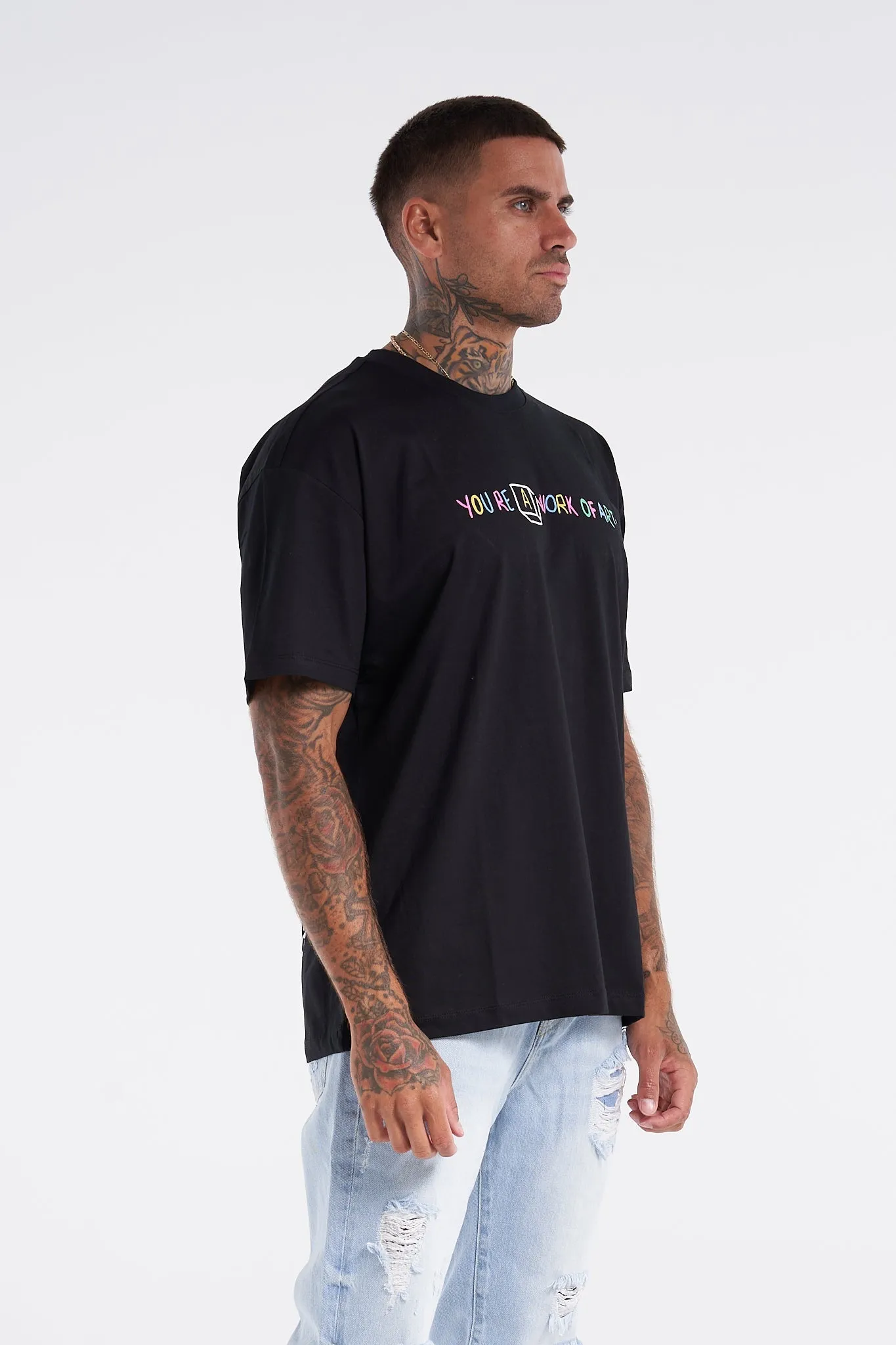 Wild Thoughts Relaxed Tee Black