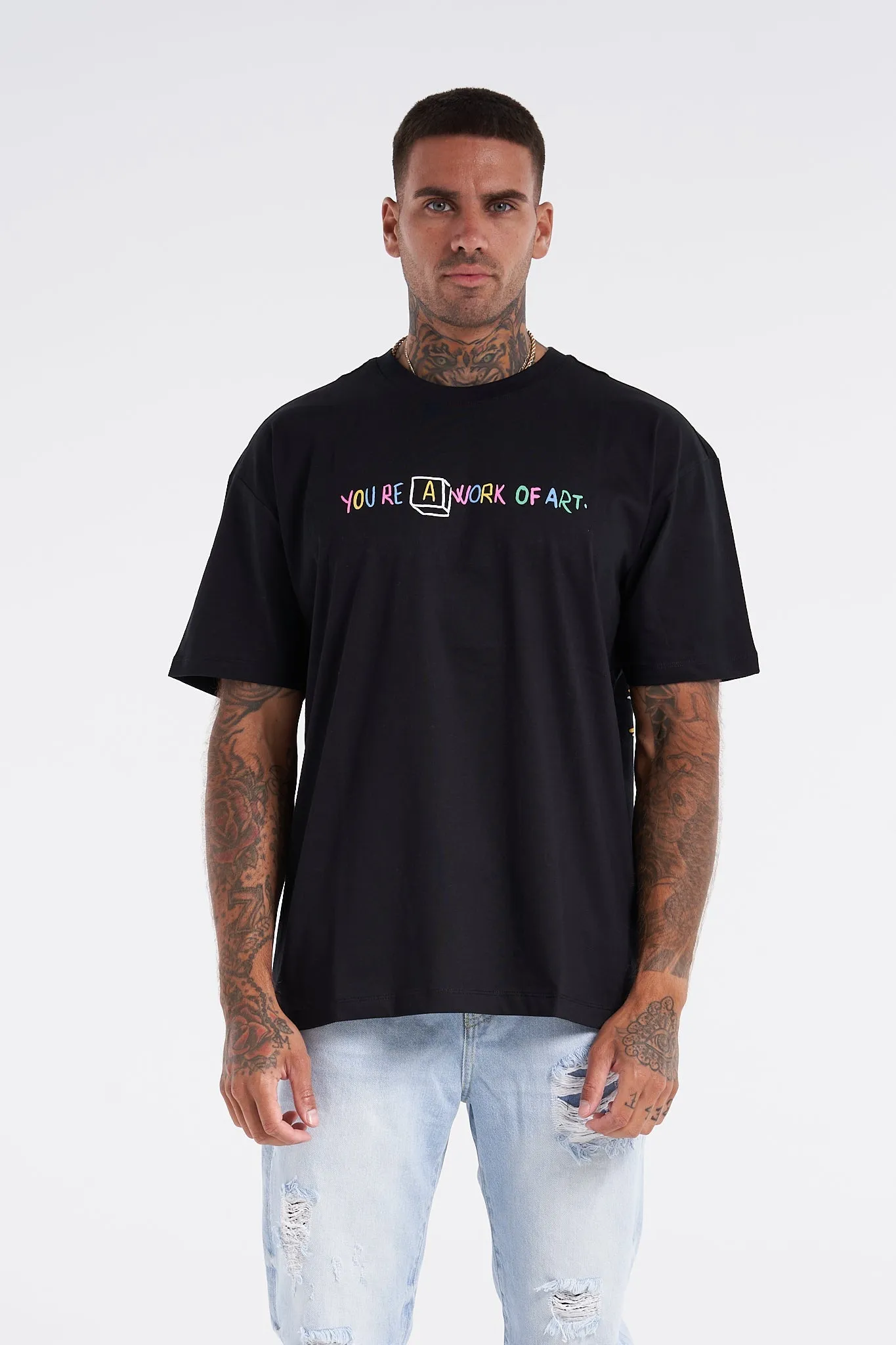 Wild Thoughts Relaxed Tee Black