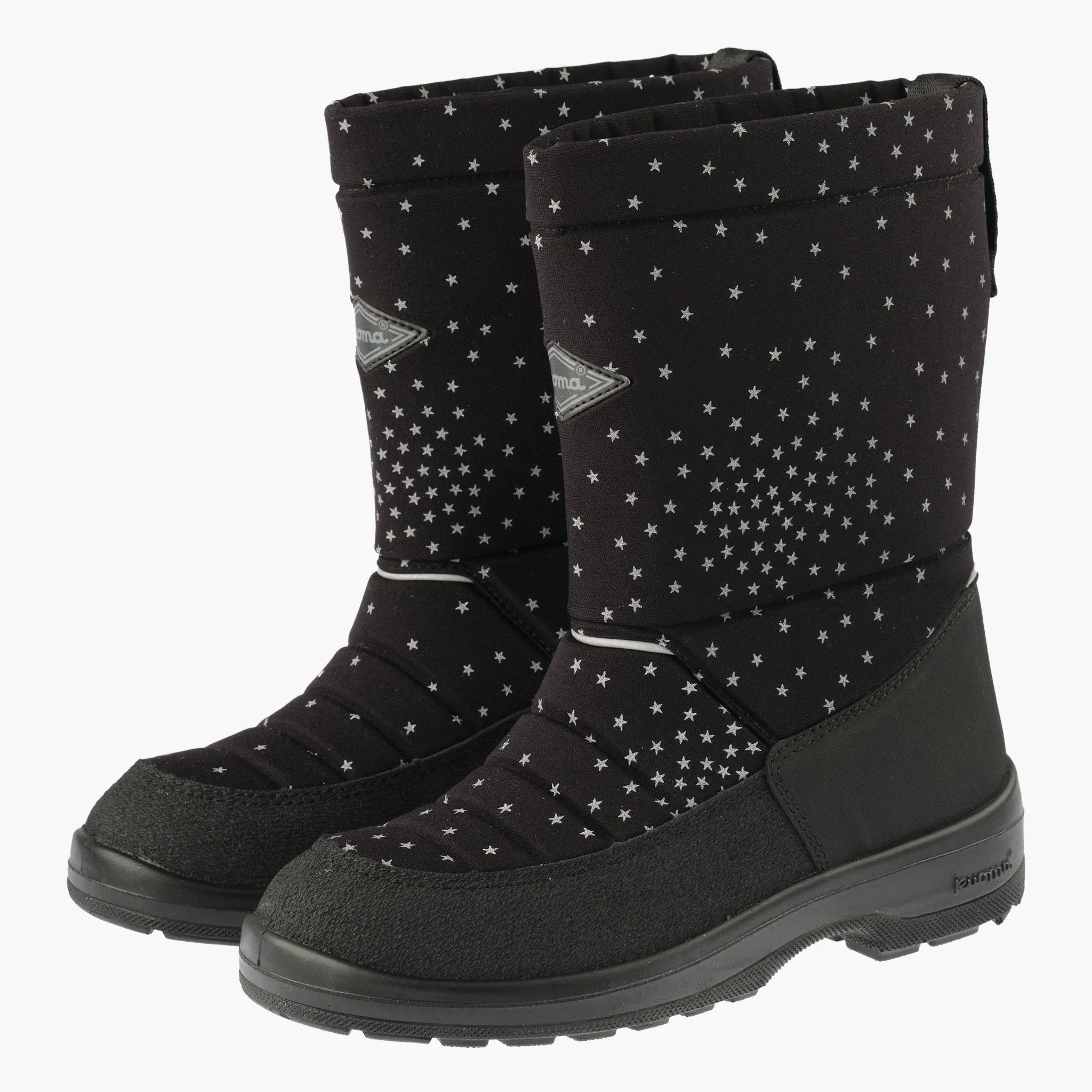 Winter boots Lady, Black Galaxy reflective