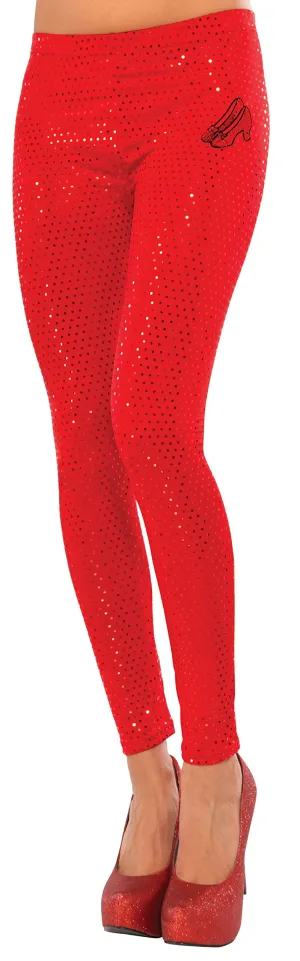 Wizard Of Oz Dorothy Ruby Red Costume Leggings Tights Stockings