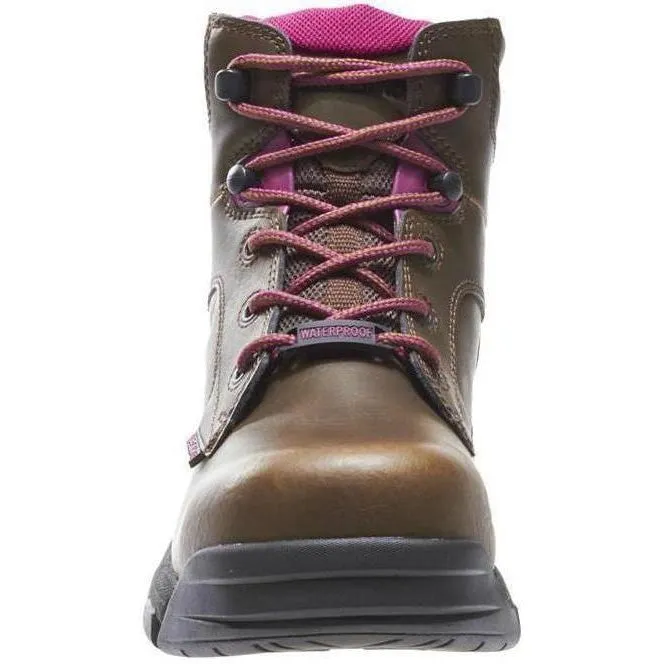 Wolverine Women's Merlin 6" Comp Toe WP EH Work Boot - Brown - W10383