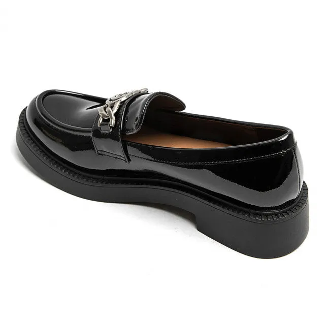 Women's Loafer in Patent Black or Faux suede leopard