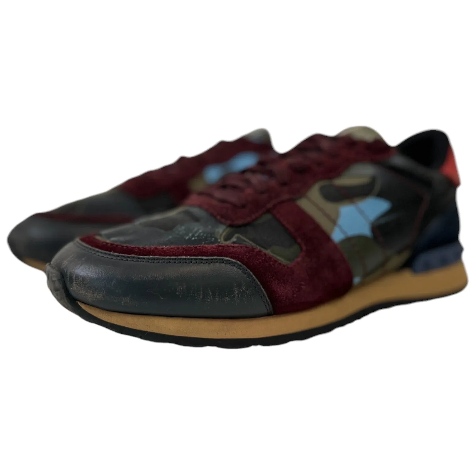 Women's Rockrunner Camo Low Trainers Burgundy Size EU 39 / UK 6