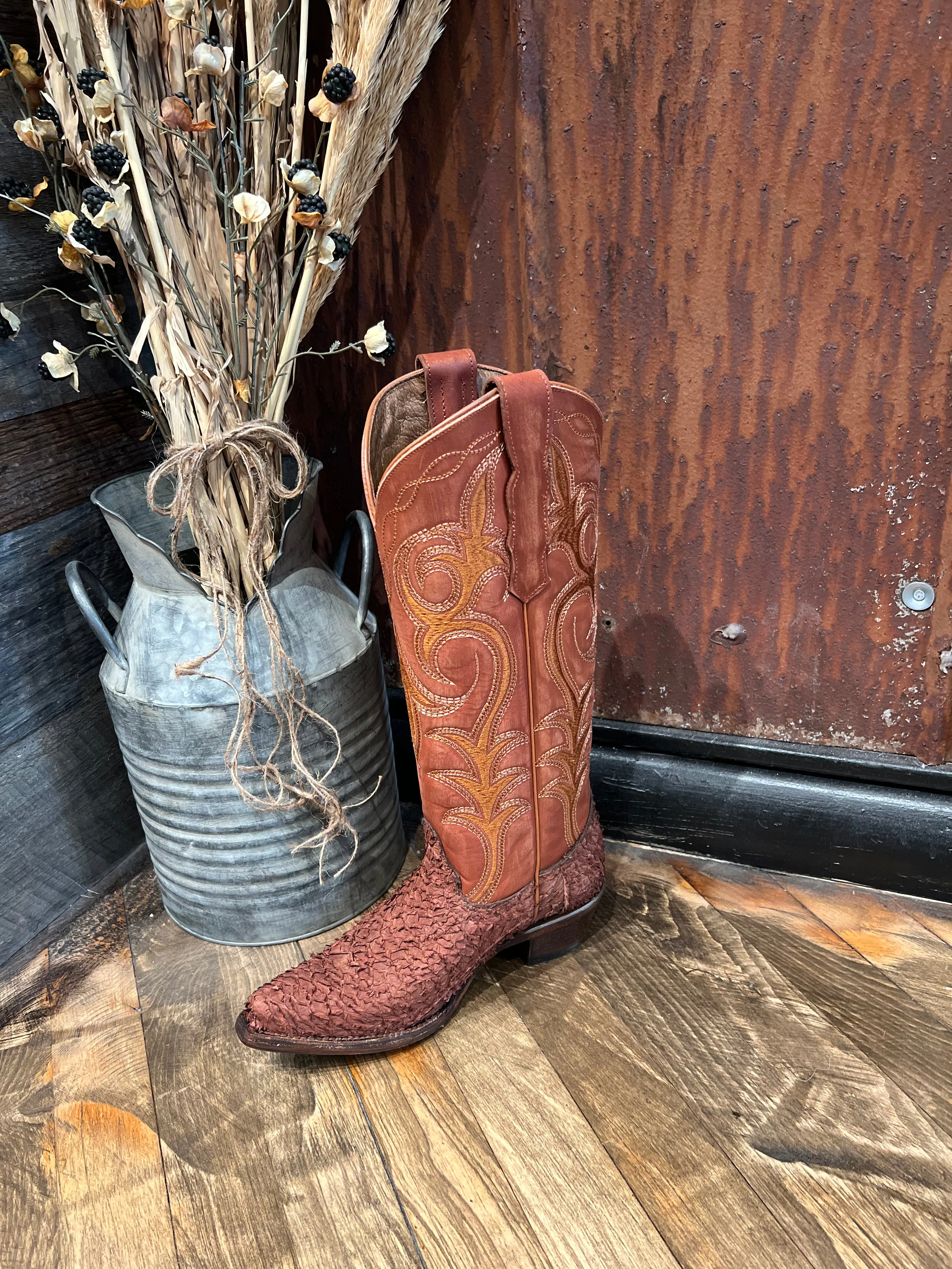 Women's Shedron Fish Embroidery Boot