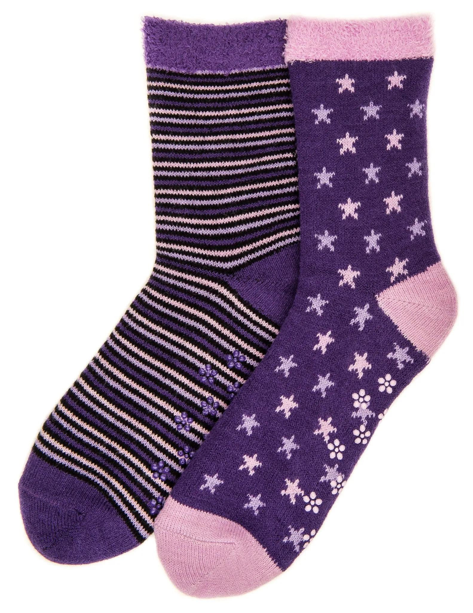 Women's Soft Premium Double Layer Winter Crew Socks - 2 Pairs