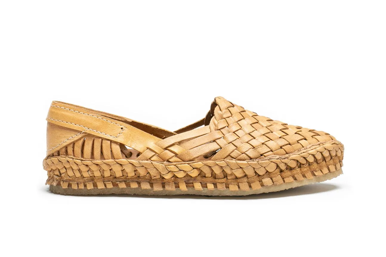 Women's Woven Flat in Honey   No Stripes by Mohinders