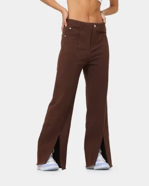 XXIII Women's Siobhan Seam Split Pants Brown