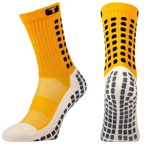 YELLOW GOLD TRUSOX 3.0 MID-CALF CUSHION CREW GRIP SOCKS